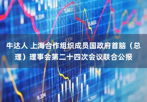 牛达人 上海合作组织成员国政府首脑（总理）理事会第二十四次会议联合公报